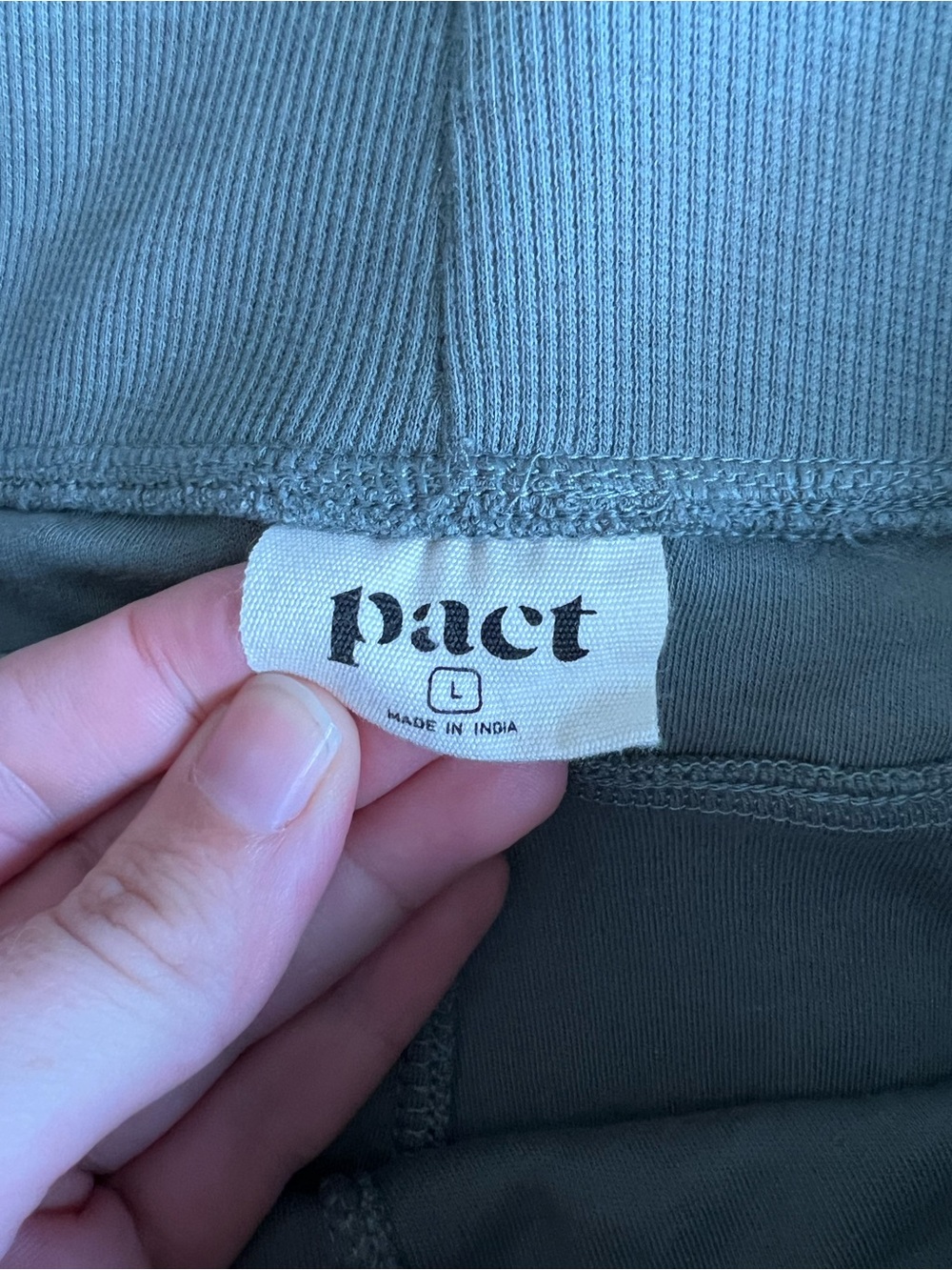 ‼️EUC: Pact Organic Airplane Jogger Castor Green - L - Picture 7 of 9